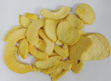Fettarme gefriertrocknete Frucht, färben getrocknete Pfirsich-Chips 0.3-0.5% Zitronensäure gelb