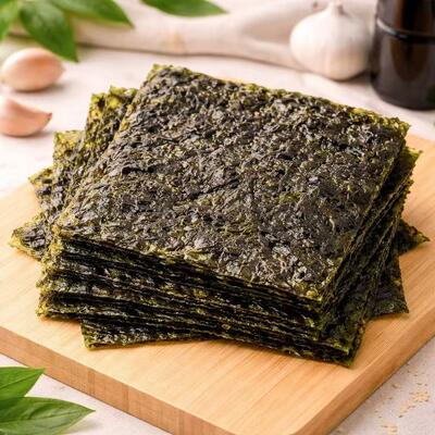 BRC-zertifizierte, glutenfreie, fettarme, geröstete Algen-Snacks mit Meeressalzgeschmack für den Einzelhandel und die Lebensmittelindustrie