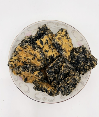 Schwarzgold Guoba Salzige Eigelb und Schweinefleisch Floss Geschmack Reis Cracker Mischen Knuspriges Reis Braten Reis Kruste