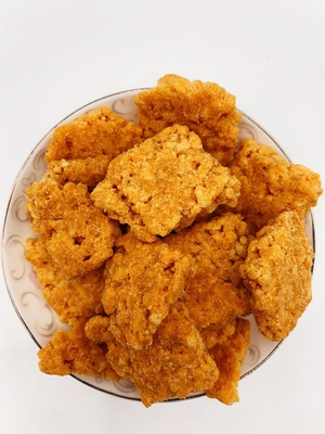 Salzige Eiersäure Trockenes Fleisch Floss Klebrige Reis Cracker Mischung Reich und weich Aroma Knisperndes Reis Braten Reis Kruste Guoba