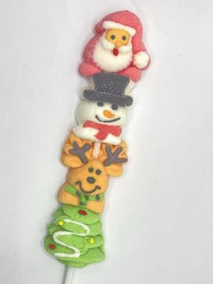 Liebenswerte Marshmallow-Charaktere auf Stöcken