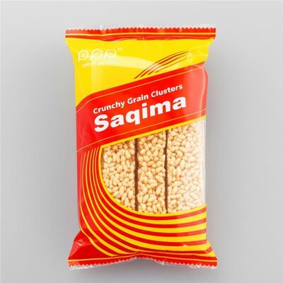 Nährstoffreiche gebackene, knusprige, knusprige Getreidehaufen Saqima