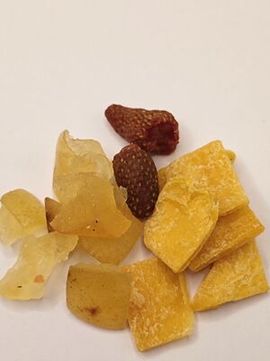 Getrocknete gelbe Pfirsich Honig Pomelo Ananas Mix Süß & Sauer Konservierte Frucht Snack