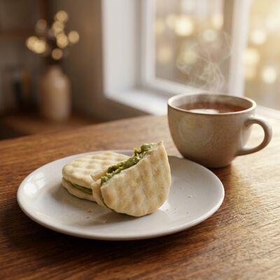 Premium-Matcha-gefüllte Reiskracker mit knackiger Textur und ausgewogenen Geschmack für Sojabohnen-Snacks