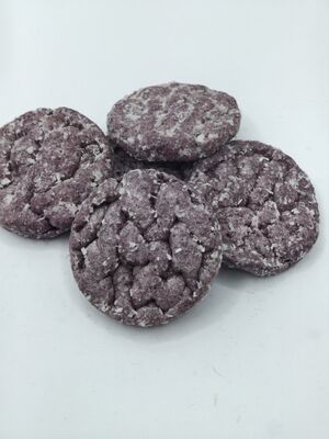 Natürliche Lila-Süßkartoffel-Geschmack Reiskuchen mit leichter, knackiger Textur und gesunde, nicht gebratene Sojabohnen Snacks