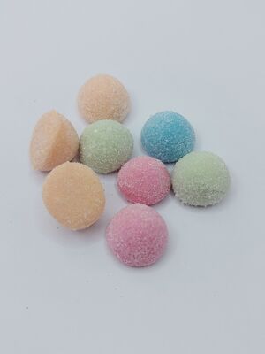 Pastellfarbene Kaugäse und weiche Fruchtgummies mit Fruchtgeschmack Sojabohnen Snacks