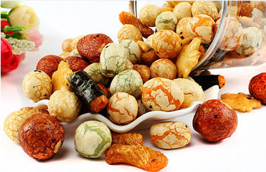 Luftstoßende Wasabi-Reis-Cracker-Mischung, knusperiger Geschmack-leckere Reis-Cracker mit Nüssen 